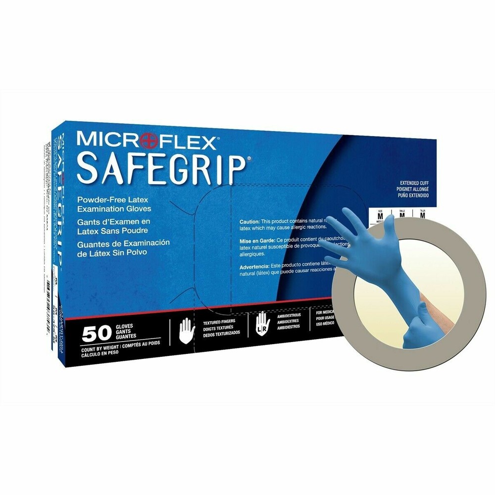 MICROFLEX SafeGrip EC SG-375 Latex Gloves, Size MEDIUM 500 Pack CASE NEW