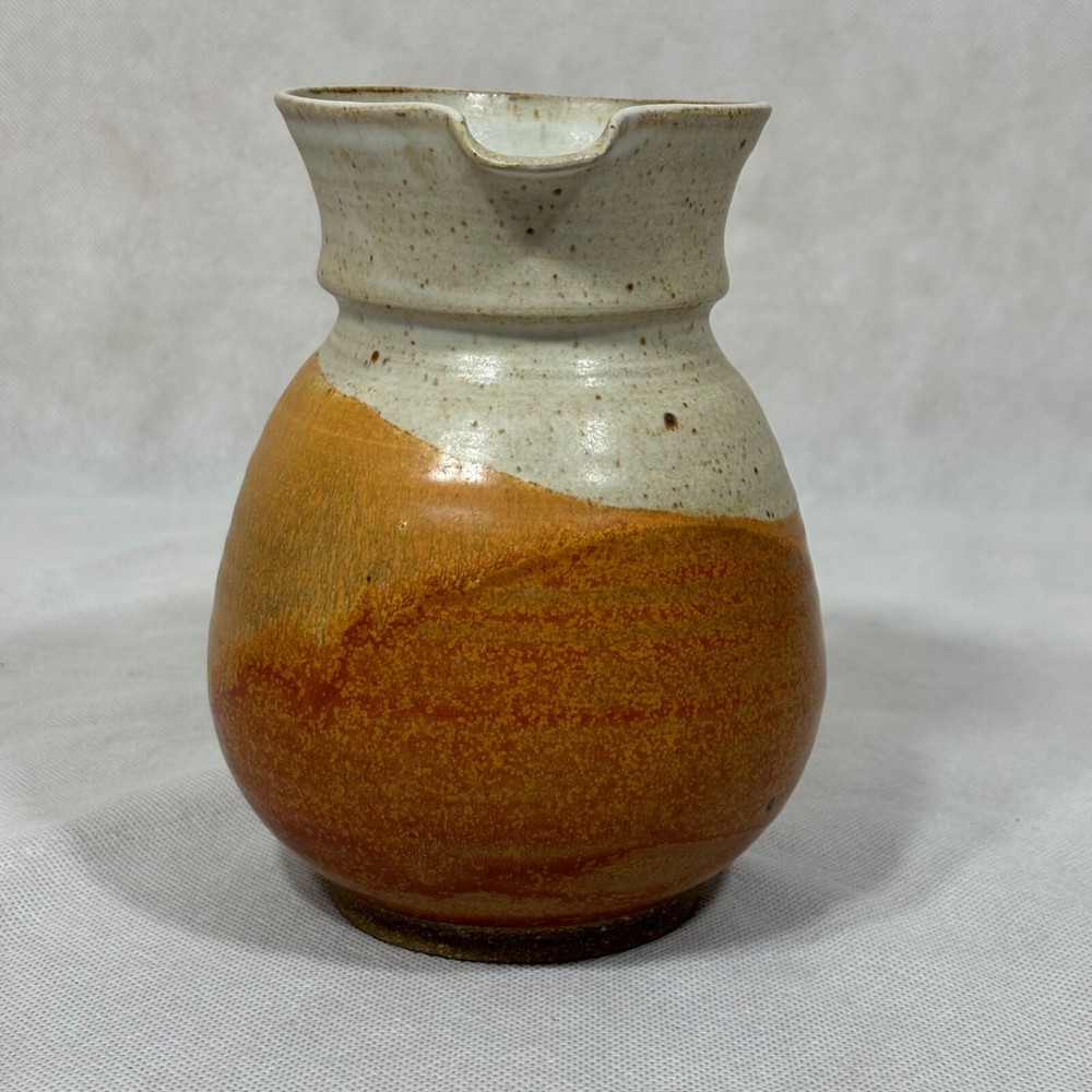 Signed Studio Pottery Multi-Color Pitcher 7"