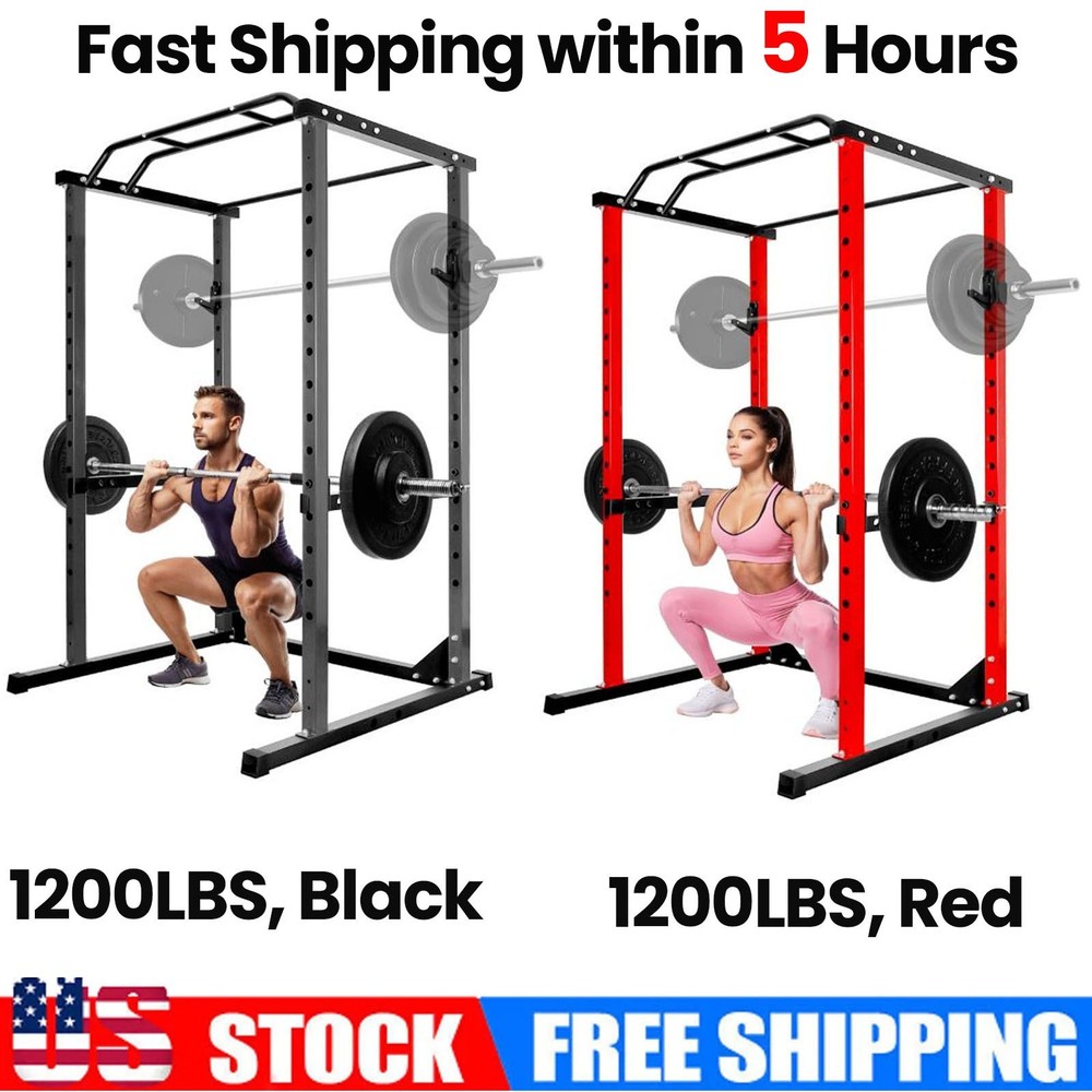 1200LB Power Cage Stand 14 Levers Multi-functional Squat Rack Frame for Training