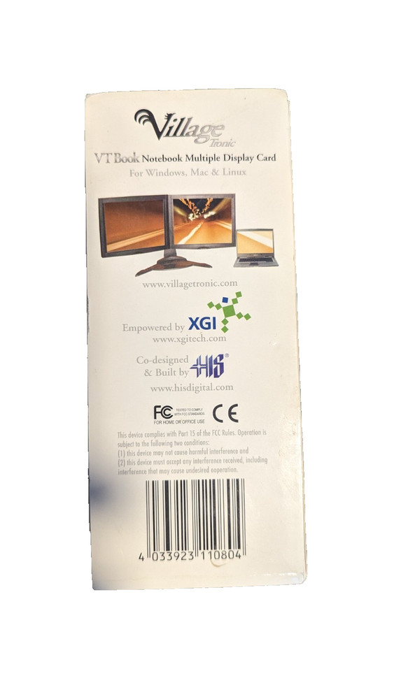 Village Tronic VT Book Notebook Multiple Display Card/ Adapter