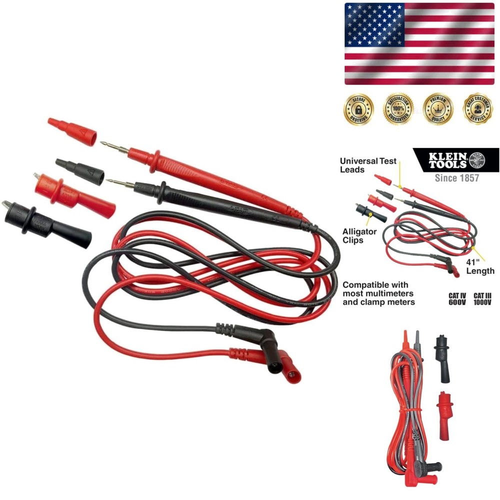 Safe and Versatile Replacement  Leads - Klein Tools, Category III & IV Rated