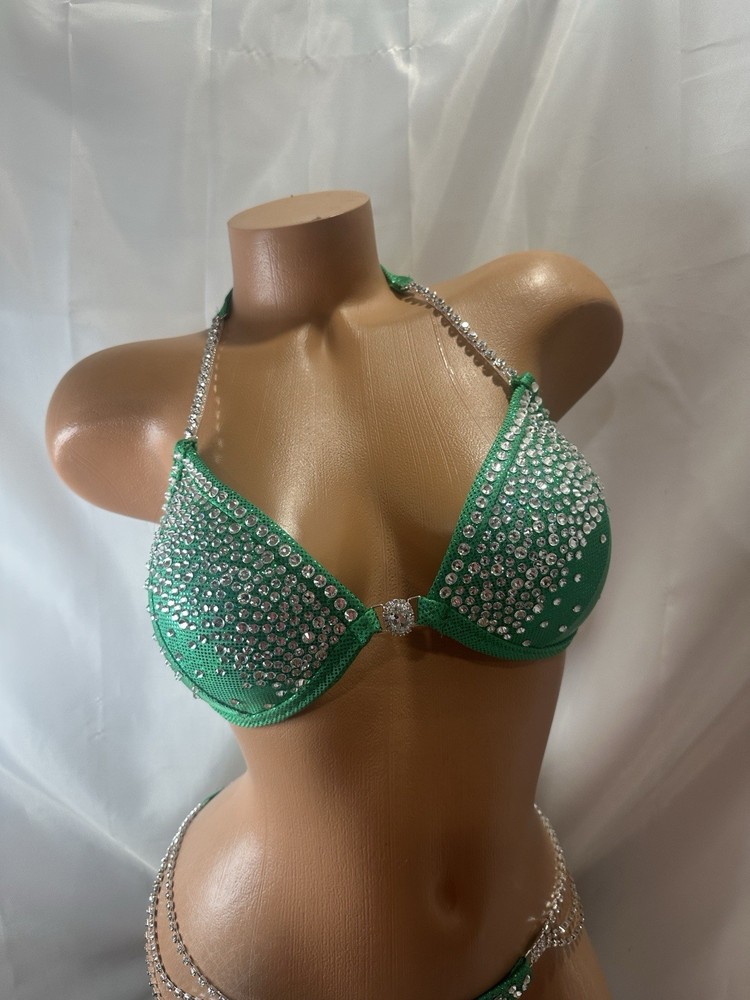 competition bikini suit Green 34DD CUP SIZE SMALL