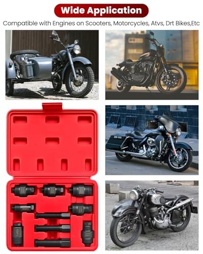Motorcycle Flywheel Puller Set - 10PCS Universal Flywheel Puller for