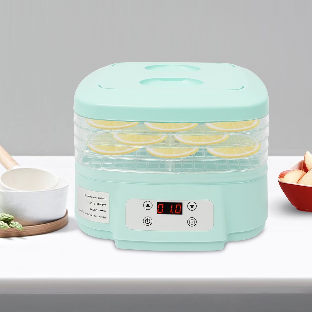 5 Trays Food Dehydrator Machine, Adjustable Timer Fruit Drying Machine