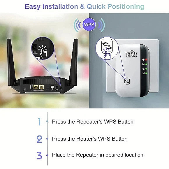 WiFi Extender for Home – Better Signal, Easy Plug‑In Setup, Boost Weak Spots
