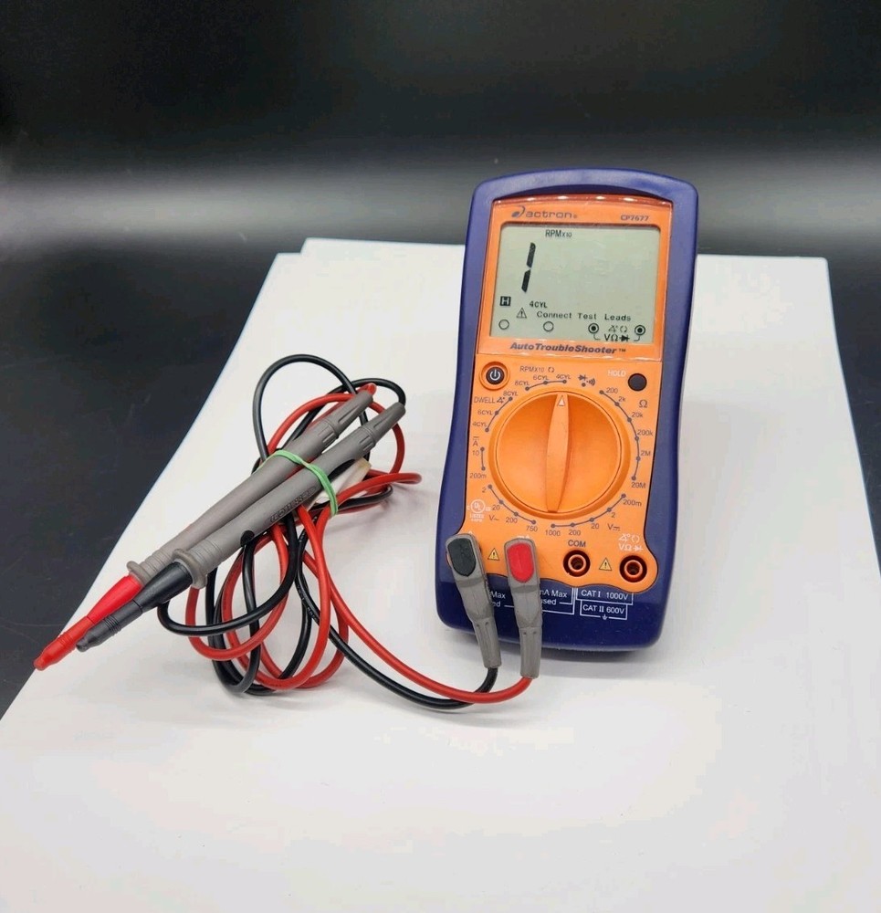 ACTRON Catron CP7677 Auto Digital Multimeter & Engine Analyzer Tested