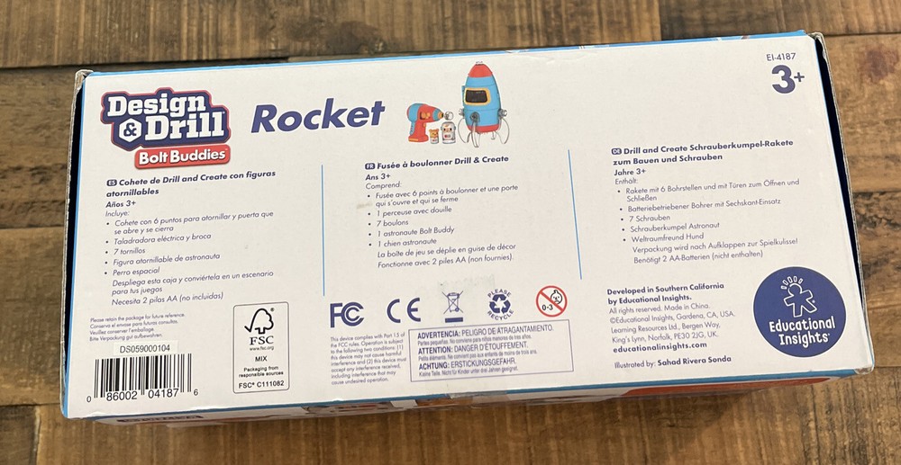 EDUCATIONAL INSIGHTS: DESIGN & DRILL: BOLT BUDDIES ROCKET Rare
