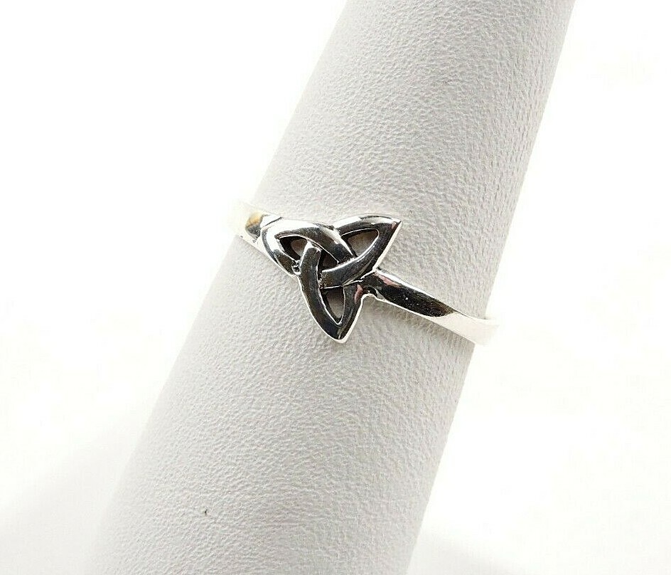 Sterling Silver Celtic Triquetra Ring - Free Gift Packaging