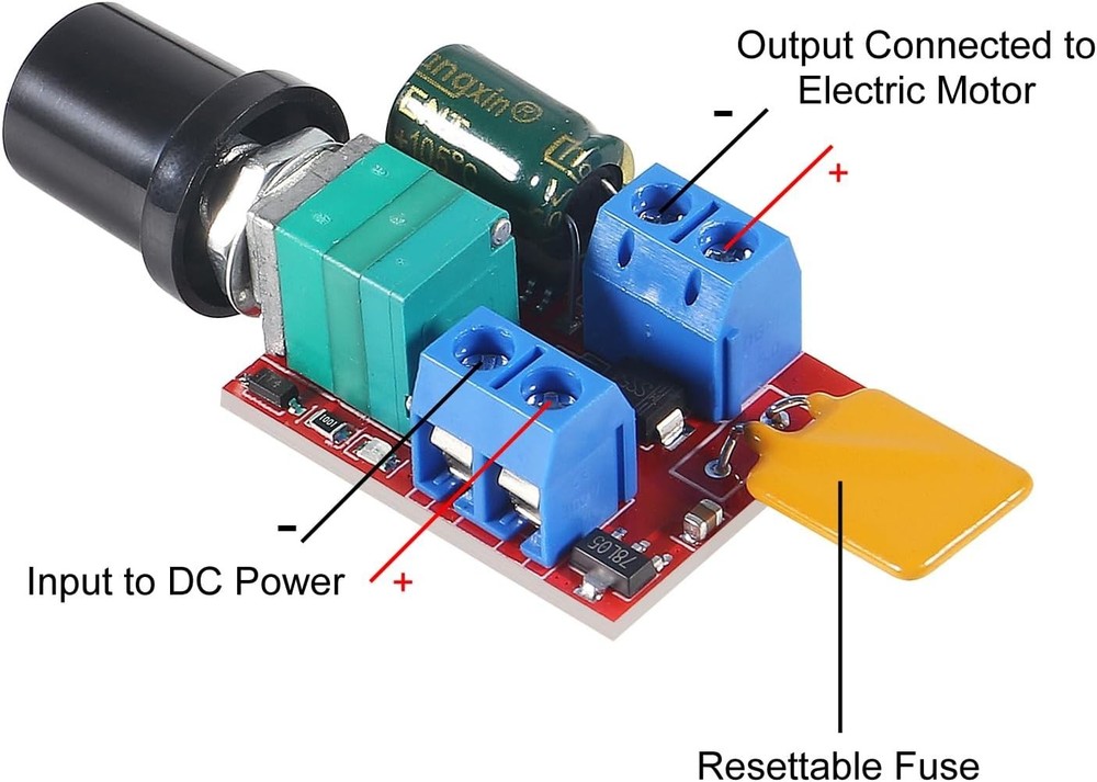 Compact 12V Motor Speed Controller - 4Pcs 90W Adjustable PWM Regulator Module
