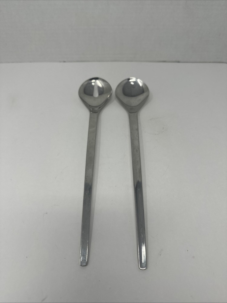 Nicro Berndorf Spoons Stainless Steel Serving Set Two Piece Flatware