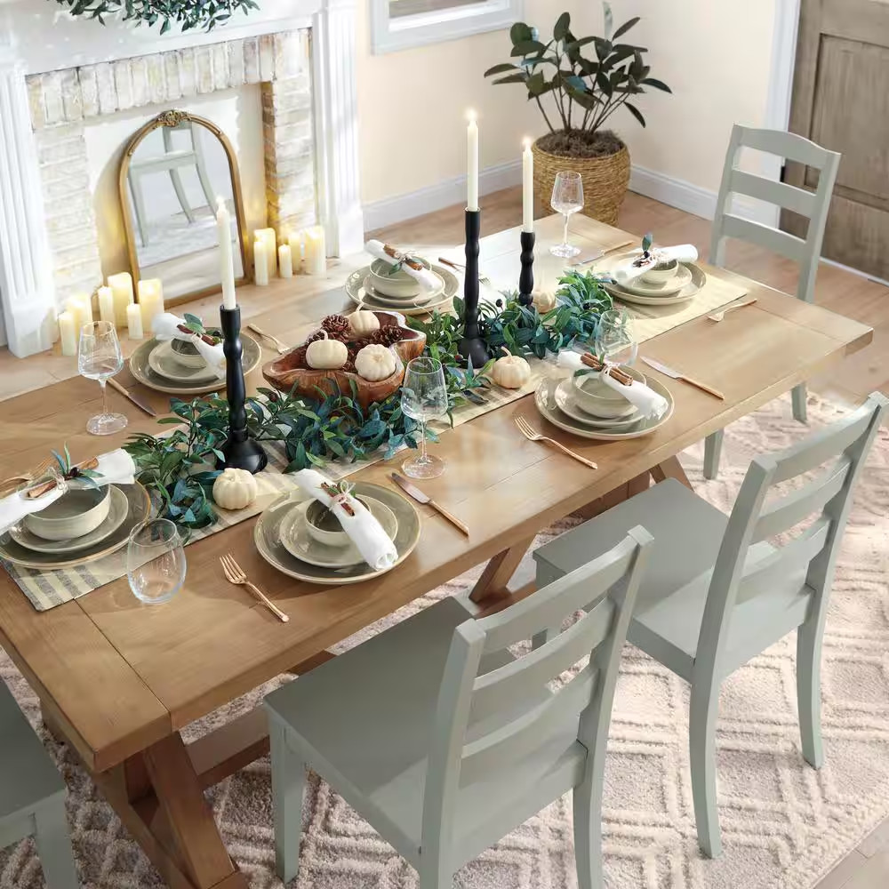 Resona Moss 16-Piece Green Dinnerware Set