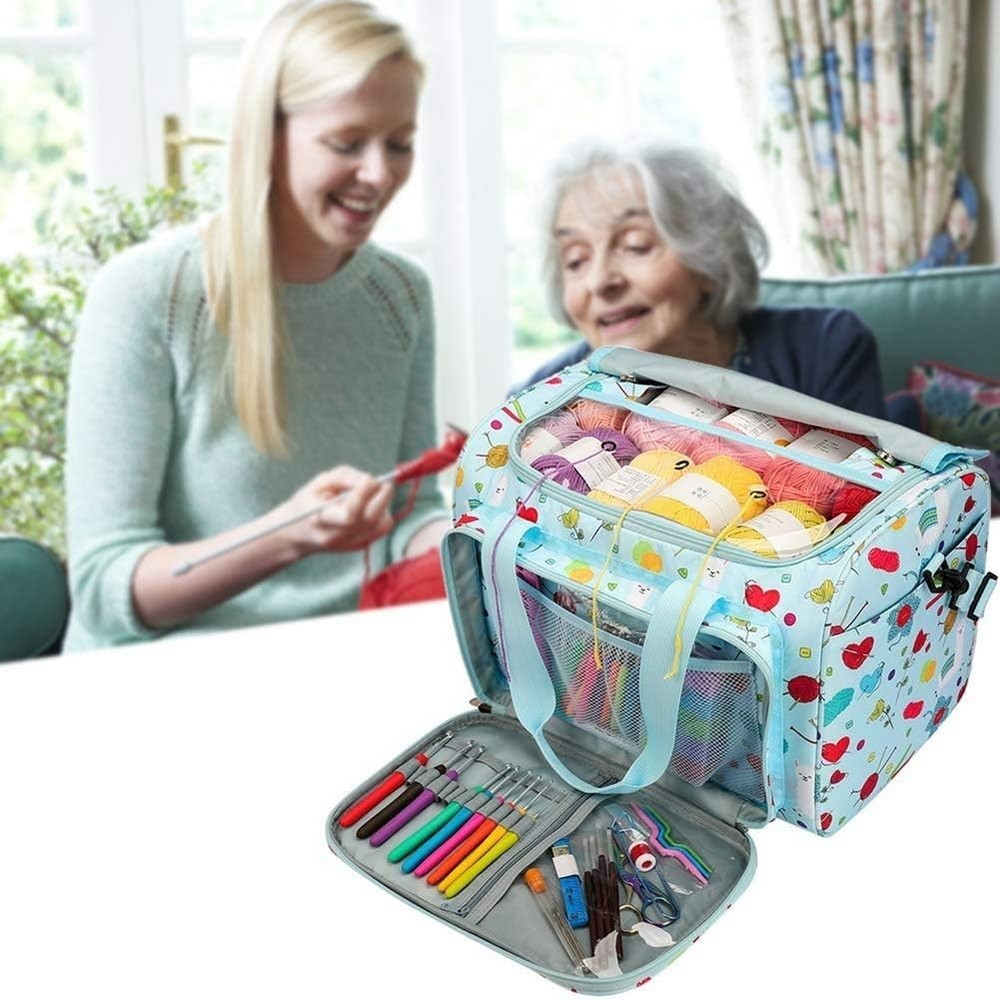 Durable Yarn Organizer with Shoulder Strap