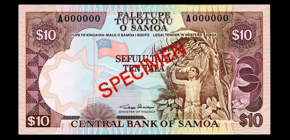 Specimen 2002 Samoa 10 Tala A 000000 GEM UNC {C108}