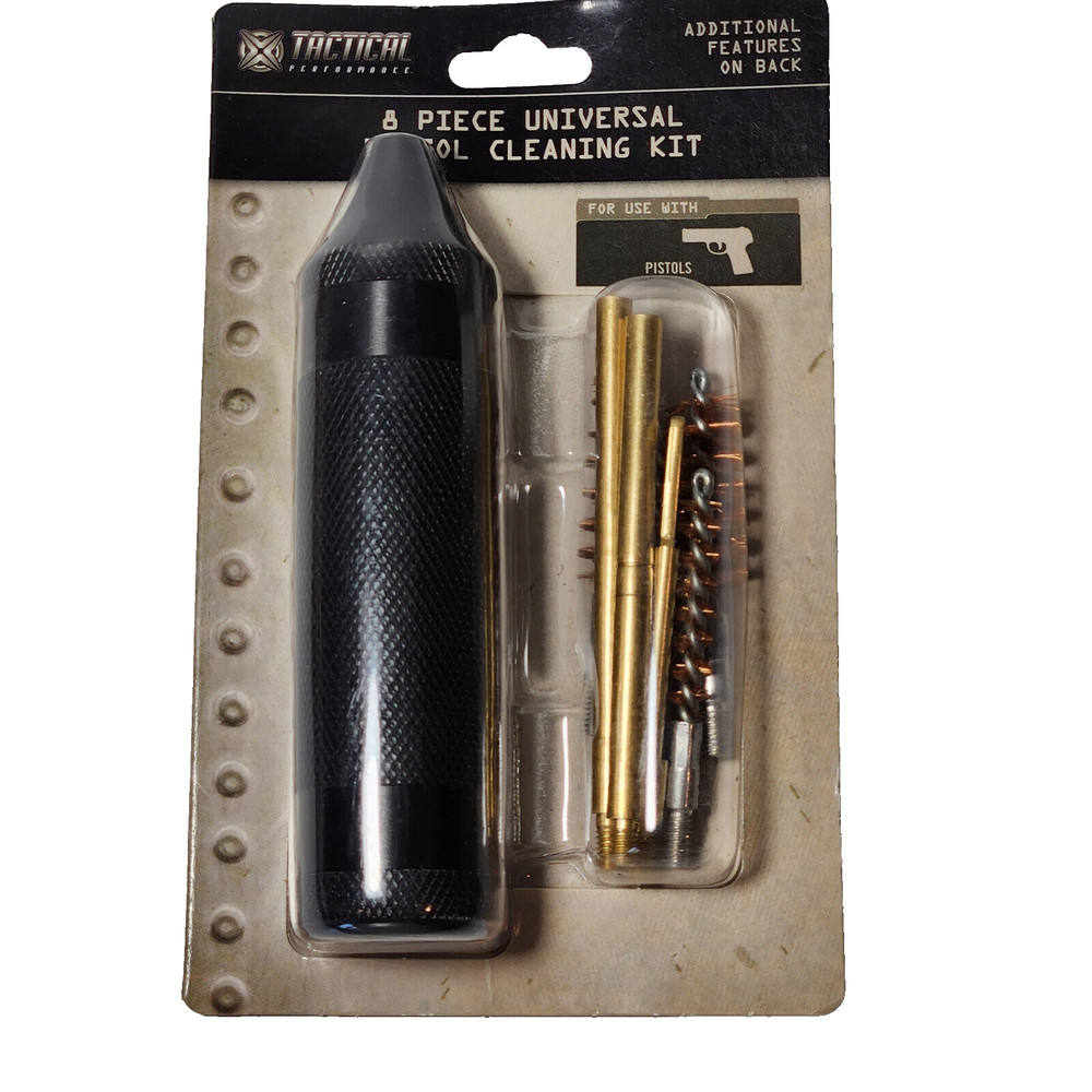 Universal Pistol Cleaning Kit Deluxe 8 Piece Storage Handle Tactical Performance