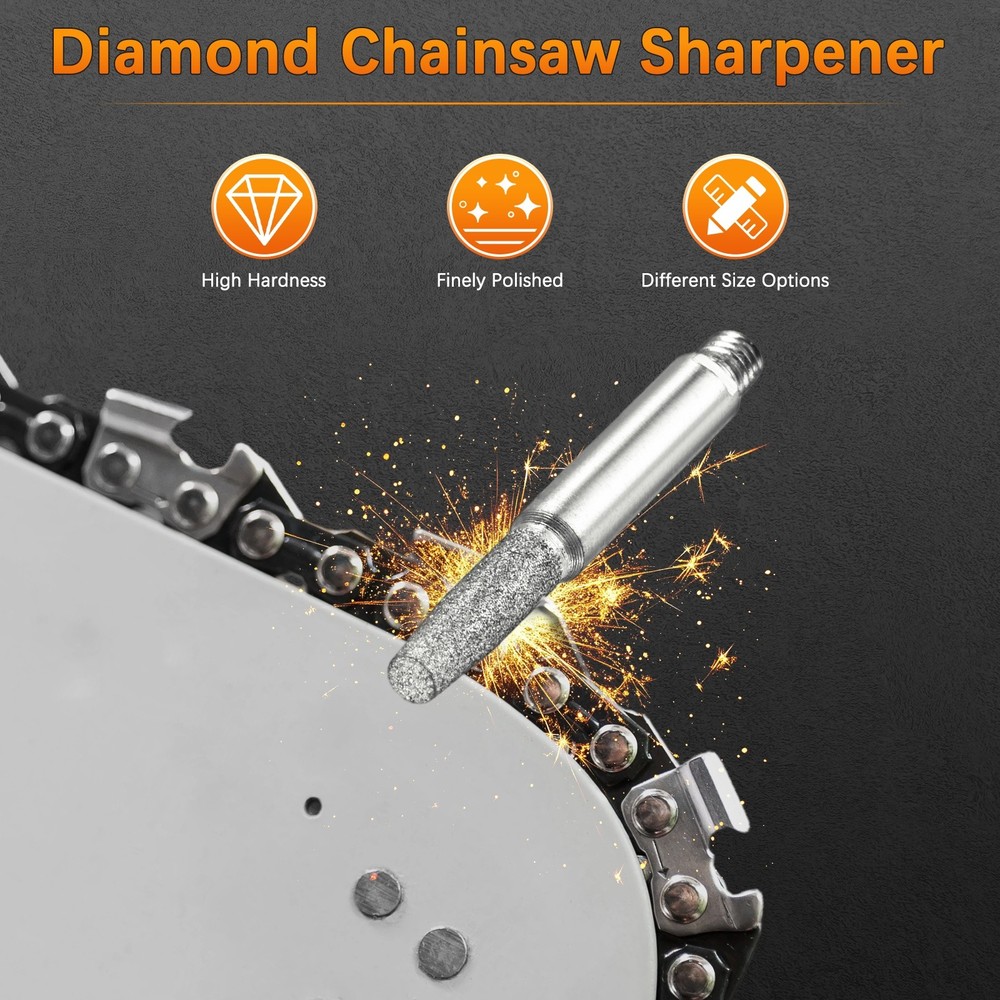 Chainsaw Sharpener with Nuts [18pcs]-Chainsaw Sharpening-[Silver- 7/32 Inch]