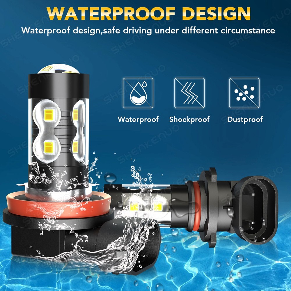 For 2014-2015 Dodge Durango 4PC 6500K LED Headlight Bulbs + Fog Lights Kit