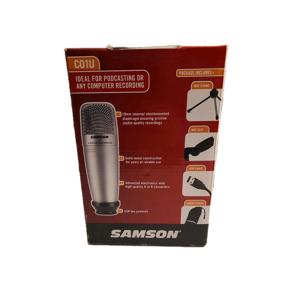 SAMSON SAC01UCW USB CONDENSER MIC MICROPHONE C01U