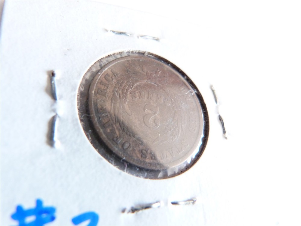 1864 SHIELD 2 CENT COIN CIRC PIECE # 3 WEAK "WE"