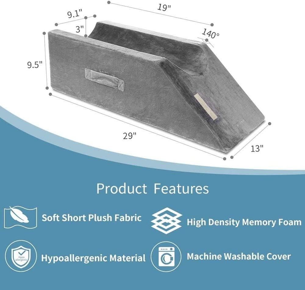 Memory Foam Leg Support Pillow – Compact Recovery Aid with Handles