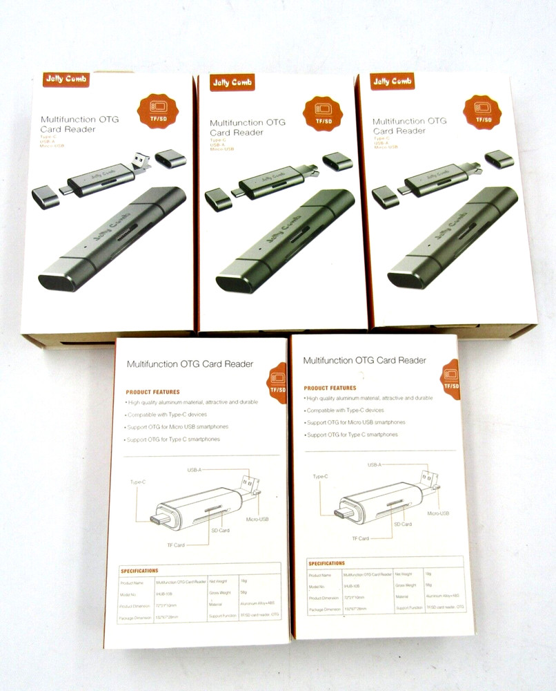 (20X) Multifunction OTG Card Reader USB C / Micro USB Adapter - NEW