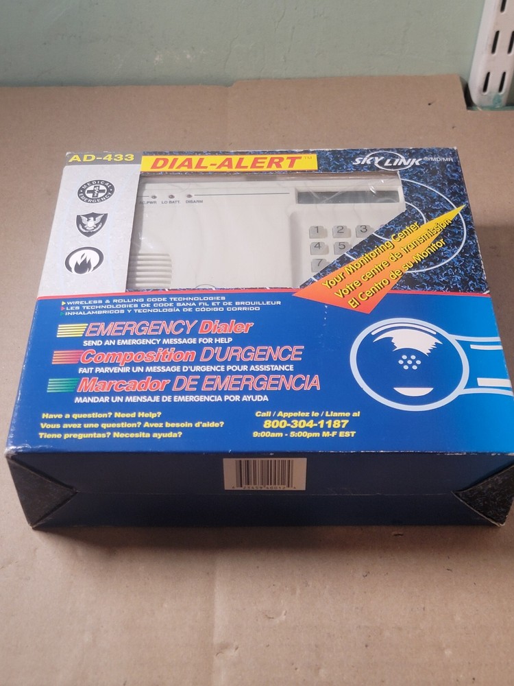 SKY-LINK DIAL-ALERT AD-433 EMERGENCY DIALER VOICE PHONE DIALER PROGRAMMABLE NEW