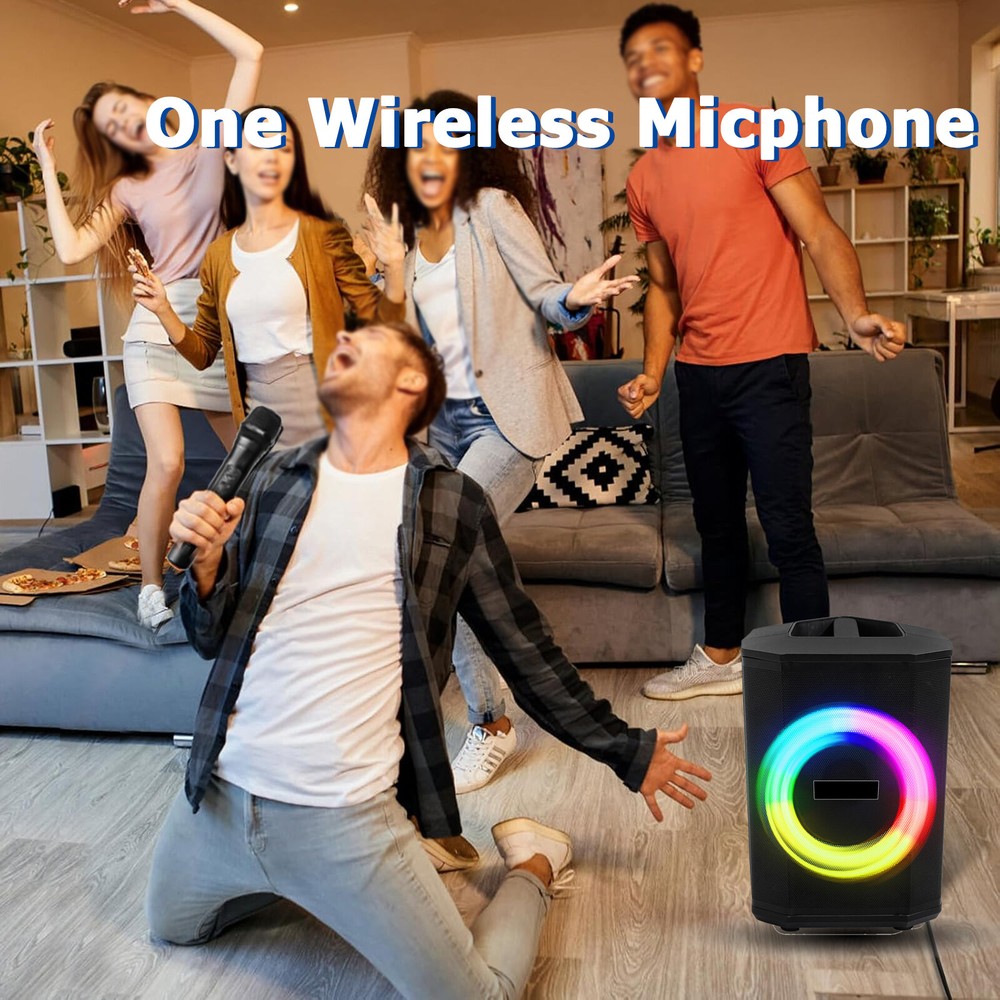 2400W Portable Bluetooth Speaker Loud & Crisp Sound Tiltable Function 8" Woofer