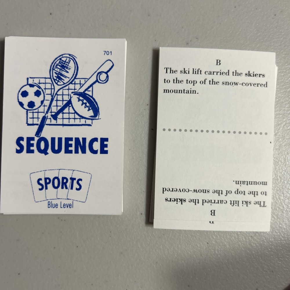 Sequence - Blue Level Edition A Reading Comprehension Board Game- Homeschooling
