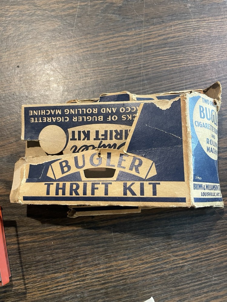 Vintage Bugler Thrift Kit Cigarette Rolling Machine And Cigarette Tin