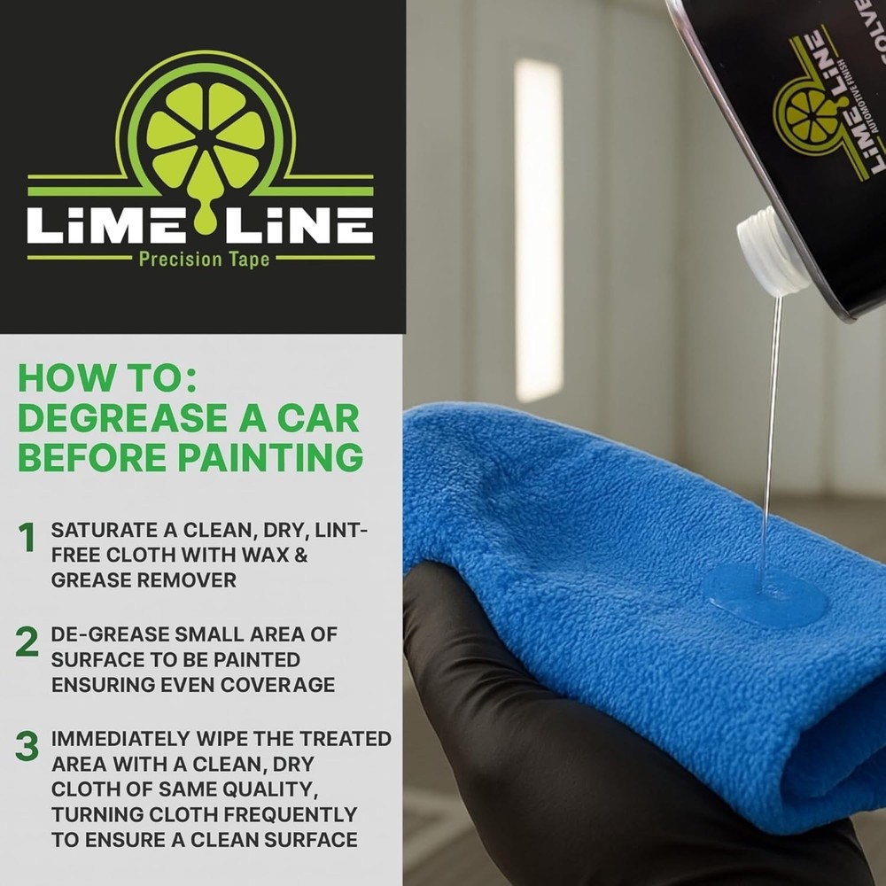 LiME LiNE Wax and Grease Remover – Multi-Surface Paint Prep Cleaner - 1 Quart