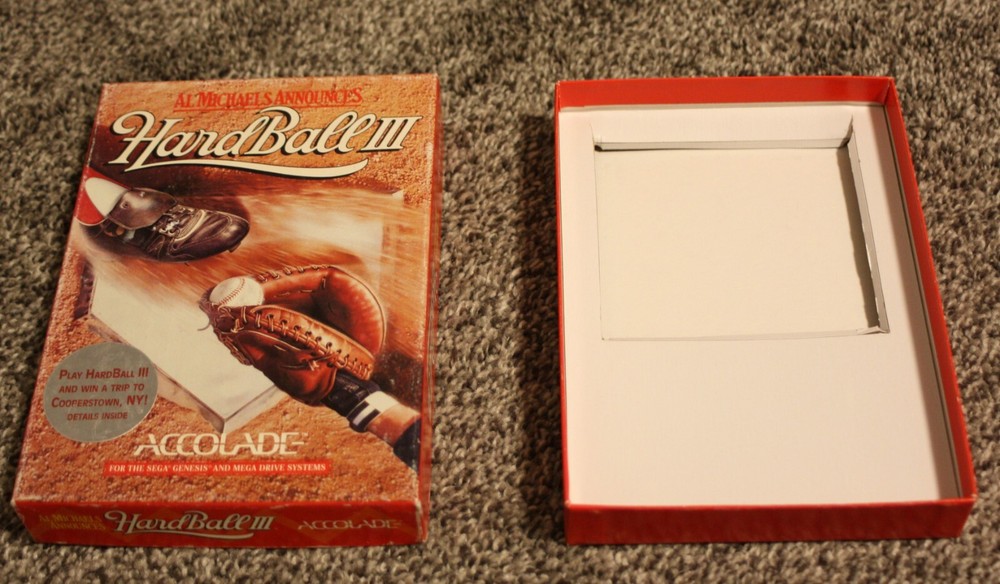 Hard Ball III - Cardboard Box - Sega Genesis - GEN - ***AUTHENTIC***