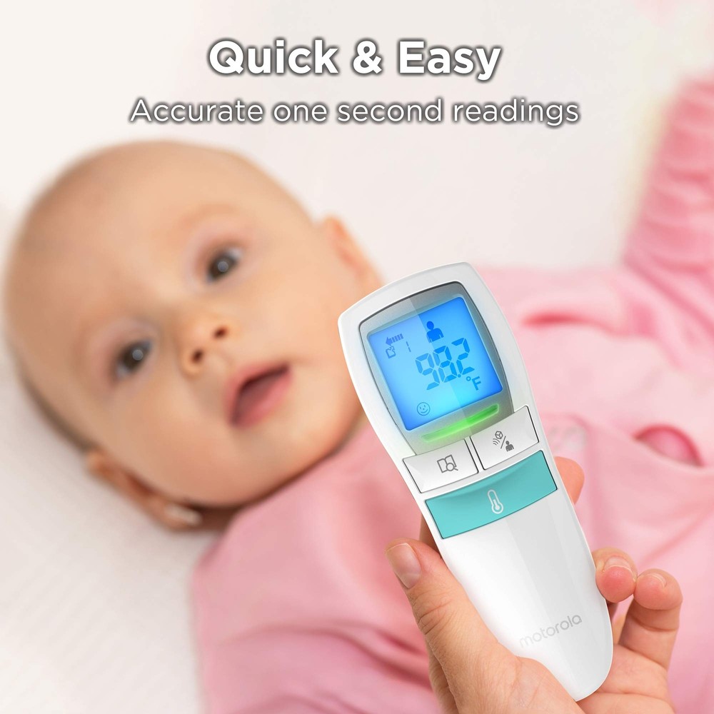 Motorola - Smart Touchless Forehead Thermometer (White)
