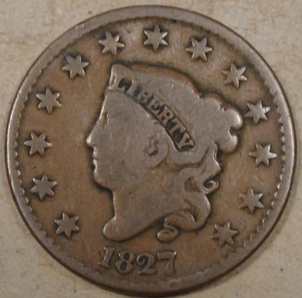 1827 Coronet Large Cent G