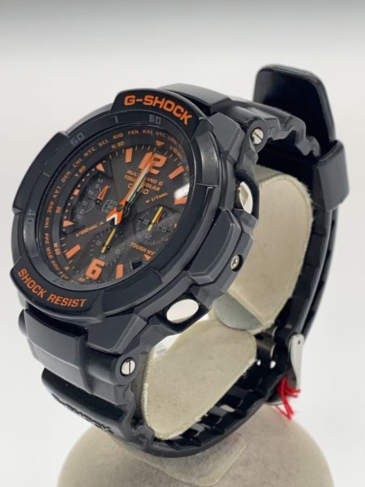 CASIO Solar Watch Digital Analog Rubber BLK BLK GW 3000B