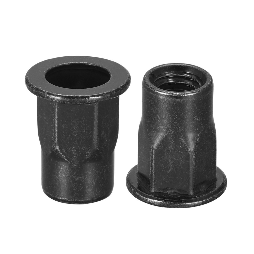 M6 Rivet Nuts Thread Half Hexagonal Carbon Steel Flat Head Threaded Nut 20Pcs