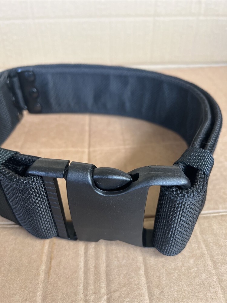 Black Tactical Adjustable Strong PLCE Webbing Belt Military Combat Duty Security