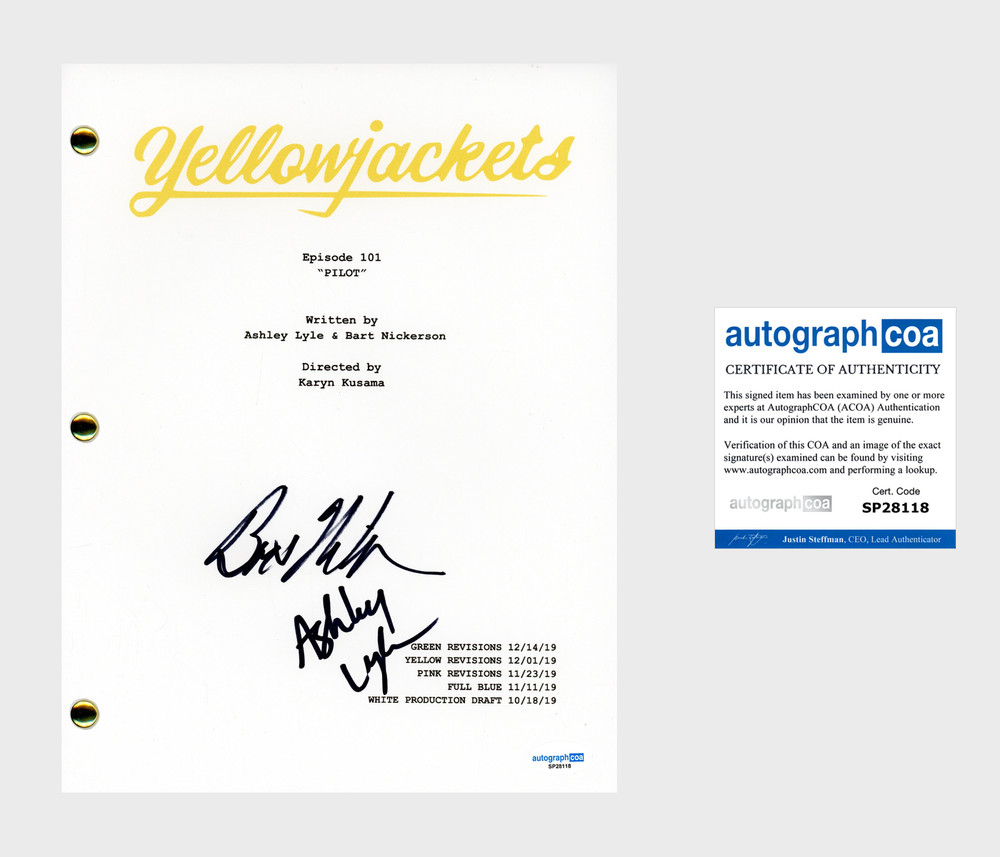 Bart Nickerson & Ashley Lyle 'Yellowjackets' Creators Signed Full Script ACOA