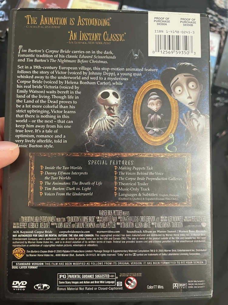 Corpse Bride DVD