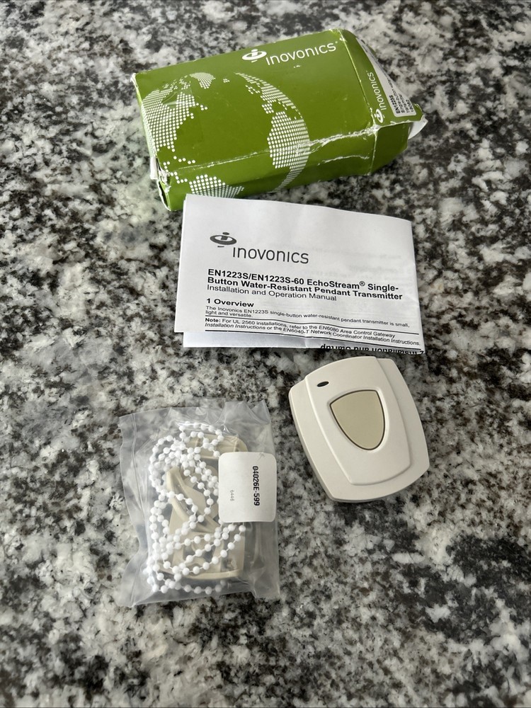 Inovonics EN1223S Single-Button Water-Resistant Pendant Transmitter /OPEN BOX