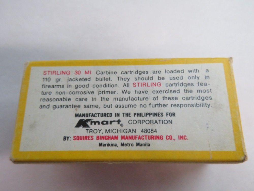Stirling 30 Caliber Carbine Empty Ammo Box