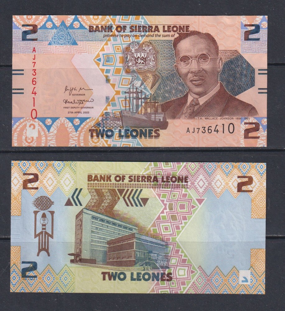 SIERRA LEONE - 2022 2 Leones UNC