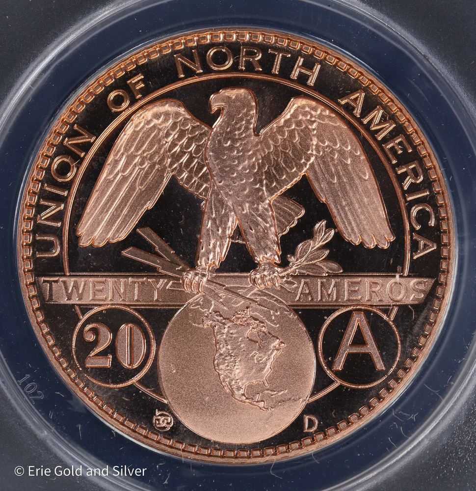 2007 D Token Dan Carr Moonlight Mint 20 Ameros Seated Liberty Eagle ANACS MS 69