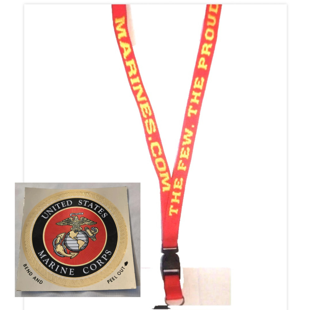 United States Marine Corps Key Lanyard & 4" Bundle USMC