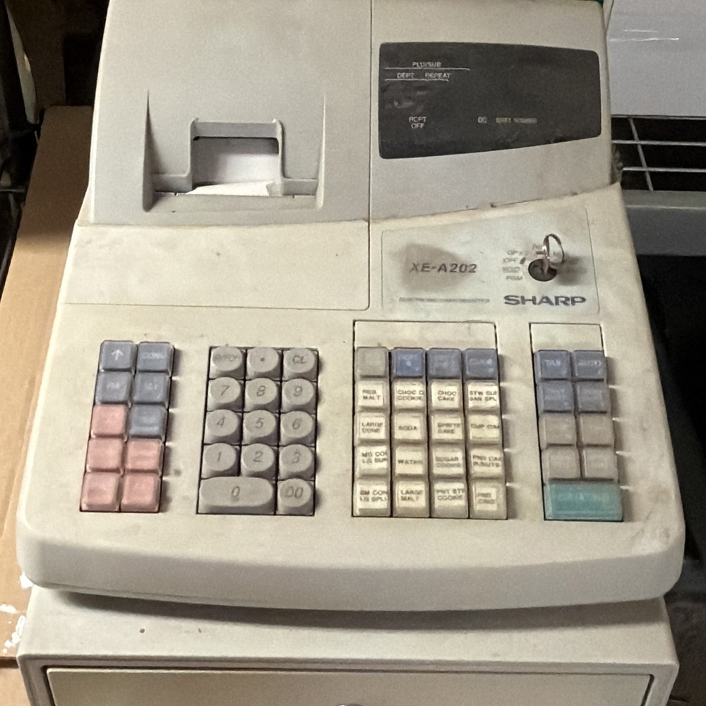 Sharp XE-A202 Electronic Cash Register With Key