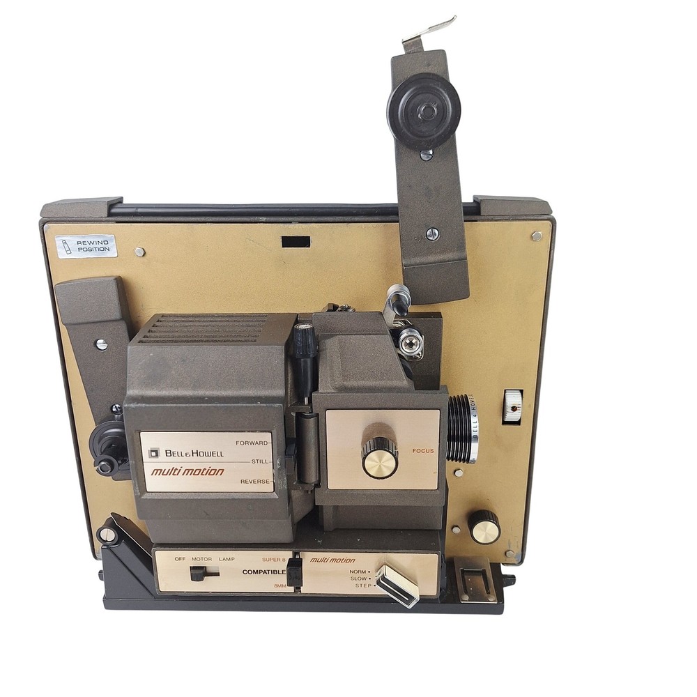 Bell & Howell Autoload 8mm Projector Design 497A Multi Motion Super 8 Woodgrain