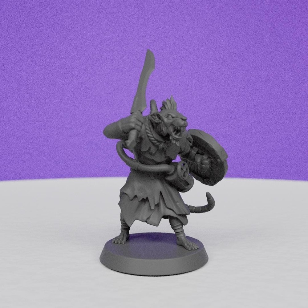 Ratfolk Toxic Warrior | Galaad Miniatures