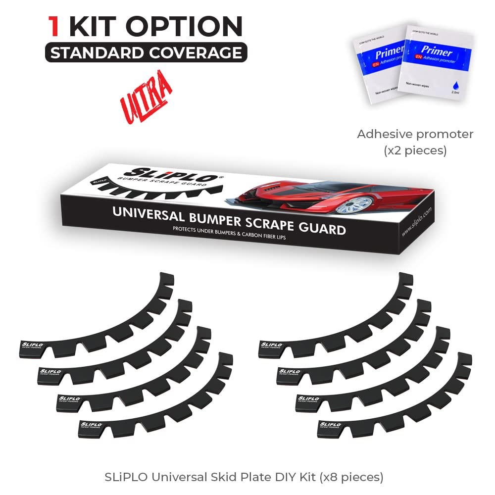 SLIPLO Ultra Universal 8 Pack Front Bumper Scrape Guard Skid Plate Protector