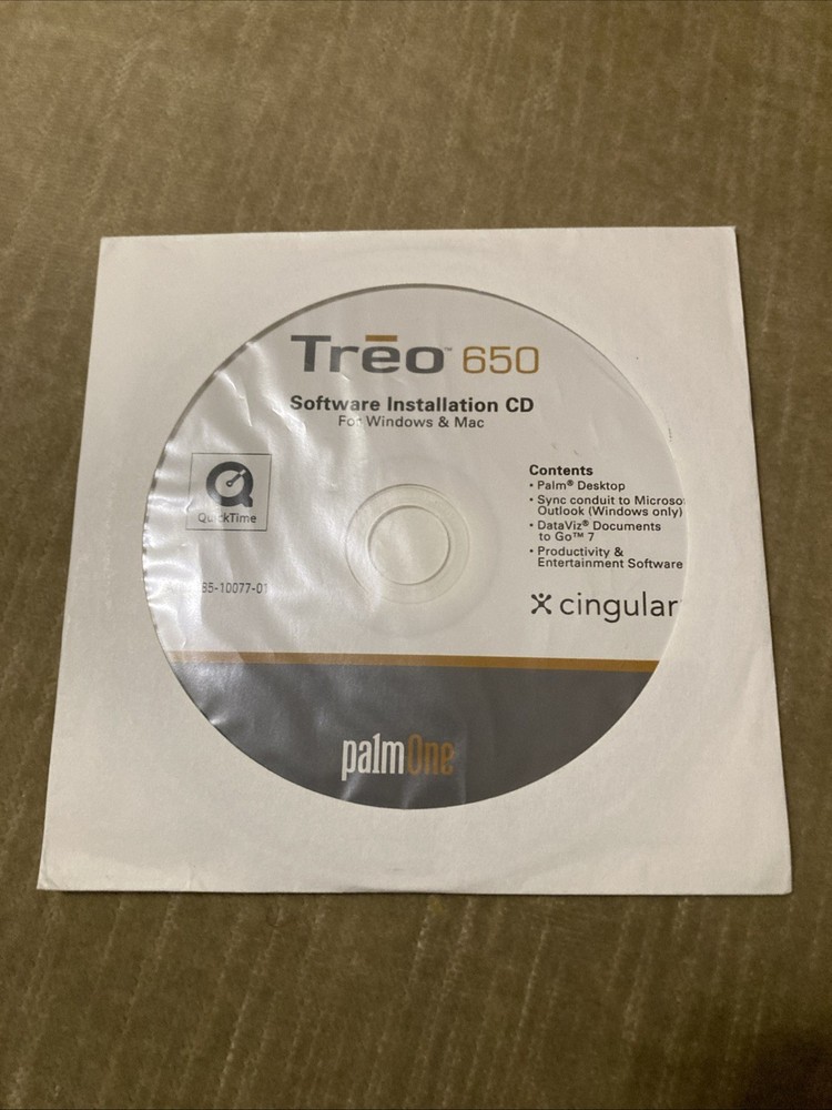 Palm Treo 650 Software Installation CD For Windows & Mac