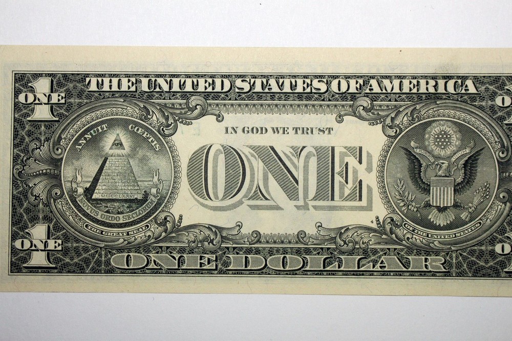 1993 Federal Reserve One Dollar Note Offset Error / Back to Front - CU (SCT098)