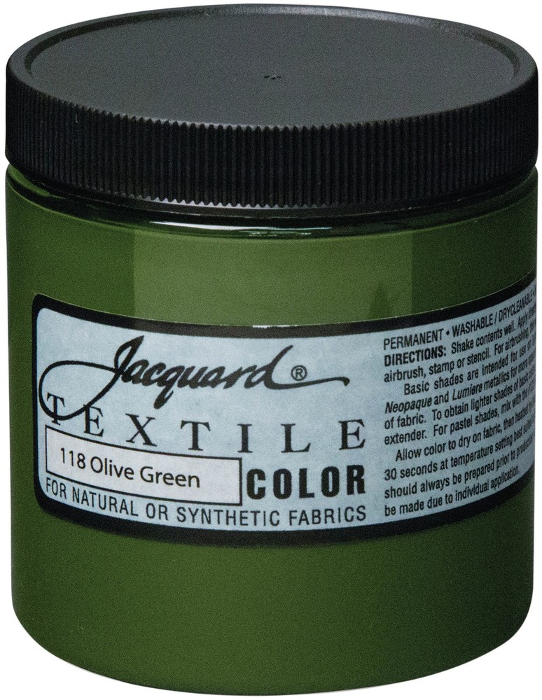 Jacquard Textile Color Fabric Paint 8oz-Olive Green