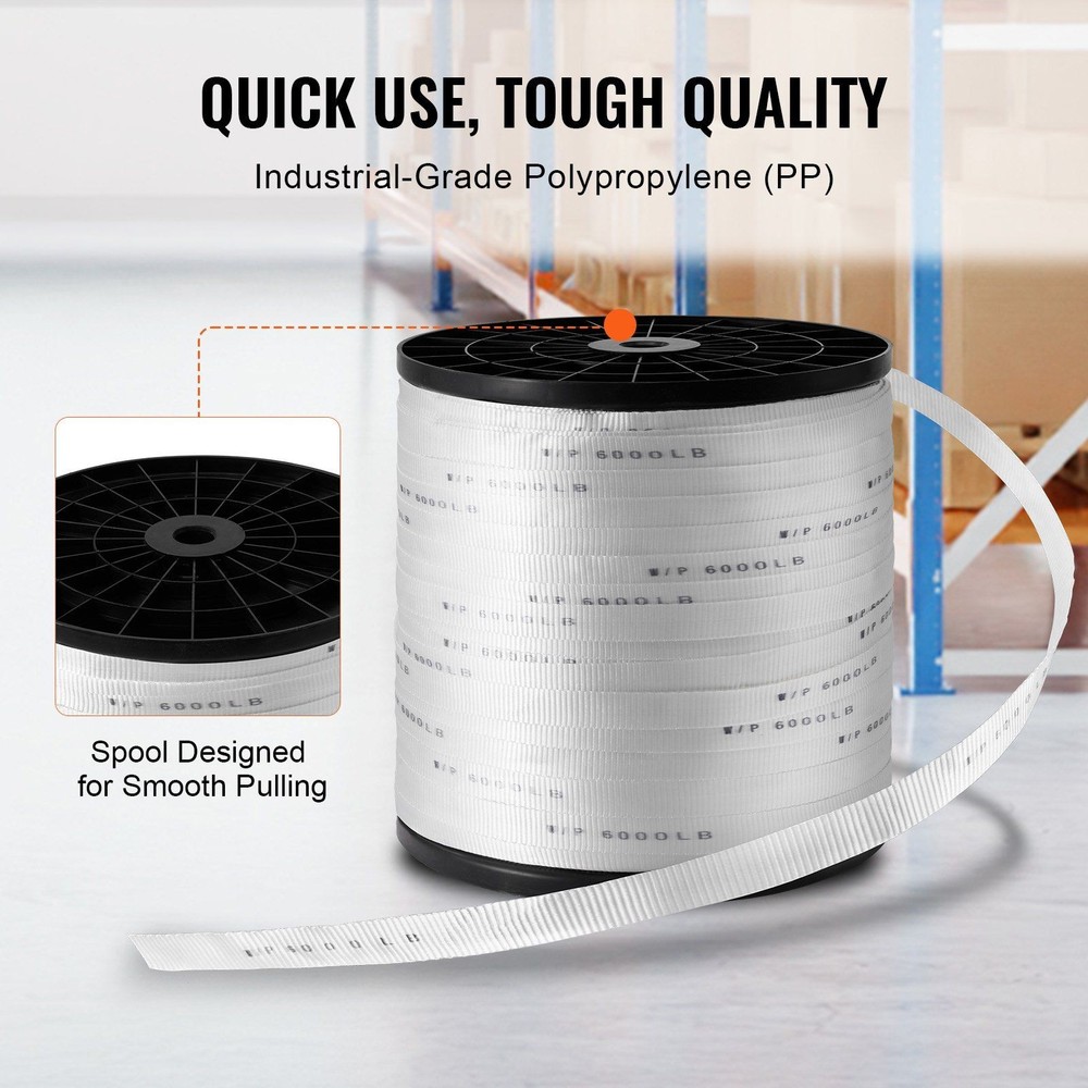 6000lb 1"x2103' Ultra-Durable Tape with Long-Lasting Structural Integrity